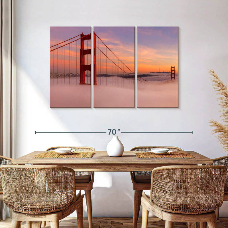 Lilie Golden Gate Bridge Clouds, 36" H x 57" W