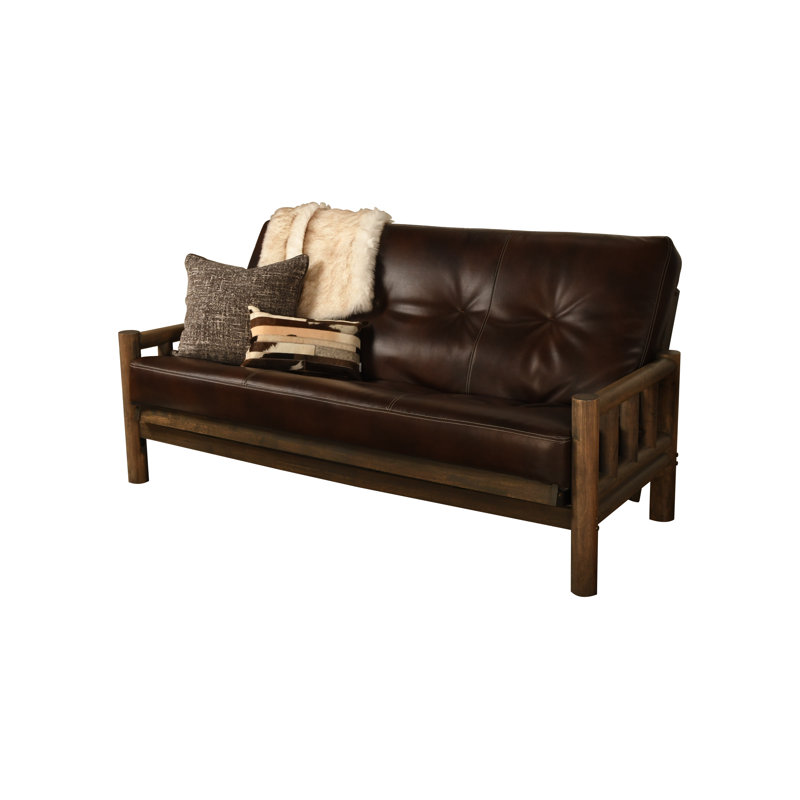 Futon double avec matelas Anders, Sentier de l'Oregon de couleur java, Naturel