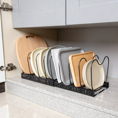 Pots and Pans Organizer with 10 Adjustable Partitions