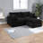 Comfortable Black Sectionals, Corduroy L-shape Couch For Modern Living Room