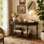 Console demi-lune en bois massif avec tiroir et tablette-1361520907-1361520912-1361520916