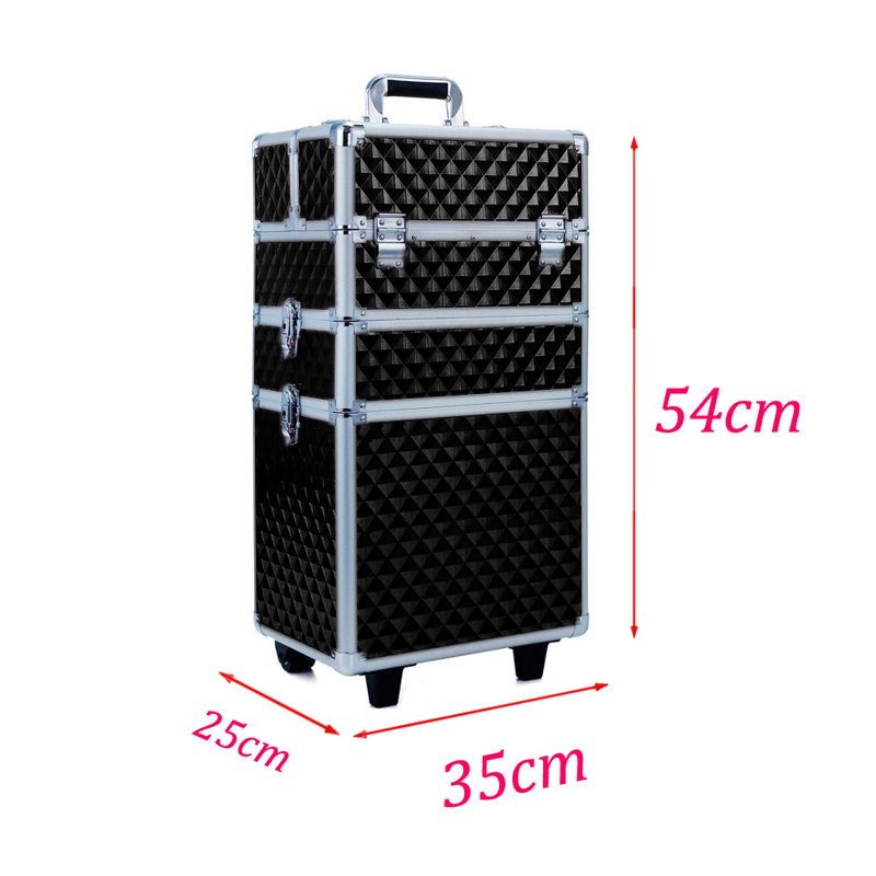Travel Case + Drawers, Black