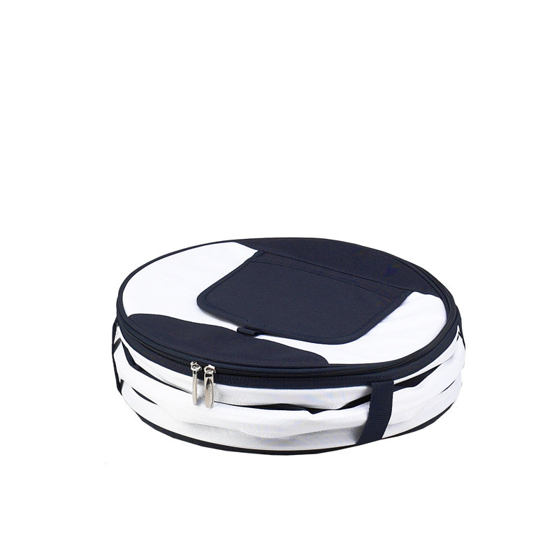Glacière escamotable 24 canettes, Bleu marine et blanc