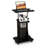 Adjustable Mobile Standing Desk Cart With Tilt Desktop And Cabinet