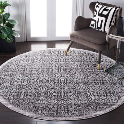 Derlin 239 Area Rug In Charcoal / Ivory