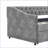 Sofa Bed Twin Size Tufted with Drawers Slate Gray, Waved Arms Nailhead Trim for Living Room Guest Room | Grey | Polyester-776344682