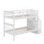 Lit superposé simple au-dessus de simple avec garde-corps et rangement Stairway-502986268
