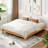 Twin Bed Frame, Platform Wood Bed Frame with Wooden Slat and Metal Slat Support, 10.24-inch Underbed Space for Storage-434061188-434061190