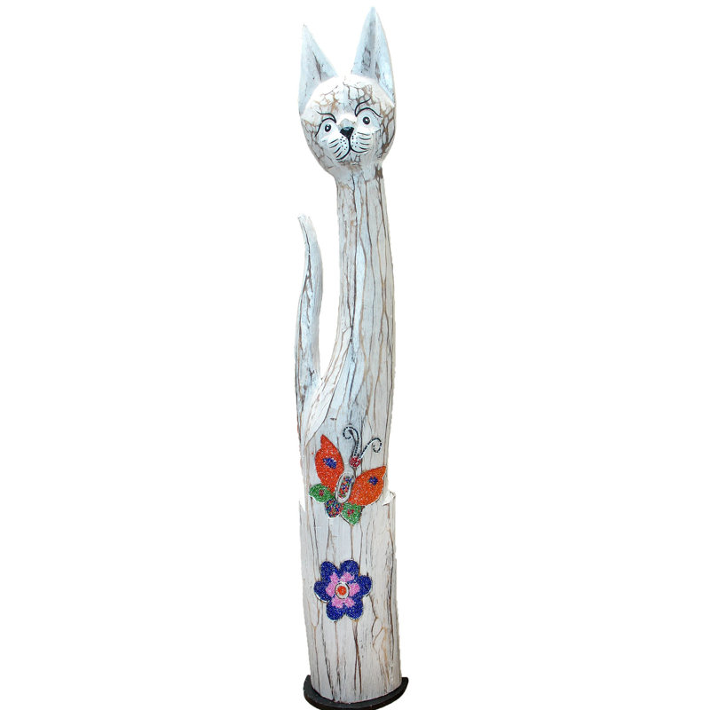 Statue de chat Phillis, H 40 po x l 8 po x P 4 po
