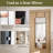 14" X 48" Full Length Over The Door Mirror, Adjustable Height Hanging Full Body Mirror With Shatterproof Tempered Glass And Aluminum Alloy Frame For Bedroom, Bathroom, Or Living Room, Black-10870220-10870209