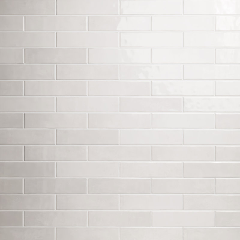 Hoku 3 in. x 12 in. Glossy Ceramic Subway Wall Tile, Pearl