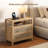 Rattan Nightstand With 2 Drawers,26''Farmhouse Bedside Table-1838655193-1838655192