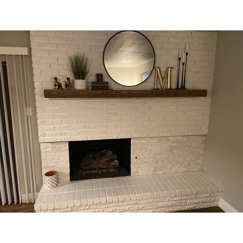 Anniek Fireplace Shelf Mantel, Brown, 84"