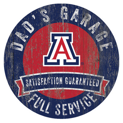 «NCAA Dad's Garage Sign», impression sur bois