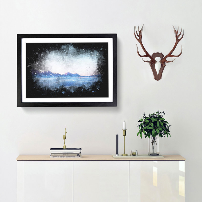 Mountains in Plose Italy - Picture Frame Graphic Art Print, 24cm H x 33cm W x 2cm D, Black Framed