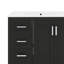 Meuble-lavabo de 36 po de style moderne avec lavabo en céramique, porte à fermeture douce, tablette réglable et 3 tiroirs-1845997004