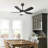 Modern 42" Black 5-Blade Dimmable Ceiling Fan with Lights And Remote Control, Quick-Install Blades, Easy Installation, 3CCT LED Lights, 6 Reversibles DC Motor, Timer, 4"/10" Downrods