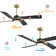 Kyliegh 56'' 4-Blade DC Motor Ceiling Fan with LED Light and Remote