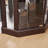 Corner Lighted Curio Cabinet Corner Glass Cabinet Lighted Curio Cabinet Corner Display Case For Living Room, Curio Cabinet, Antique Collection, Wine,Bar Glass Storage Light Included-1401124034