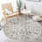 Calam Traditional Bordered Durable Performance Gray/Ivory Area Rug-636330740