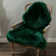 Cozy Thick Green Faux Sheepskin Area Rug