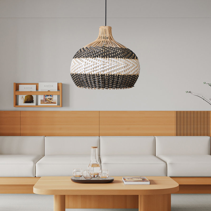 Brookings 1 - Light Natural Dome Pendant, 23.62" H x 23.62" W x 23.62" D