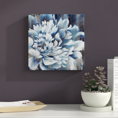 « indigo fleur iv », reproduction d’art sur toile