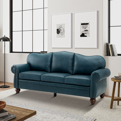 Damore 81'' Wide Genuine Leather Sofa