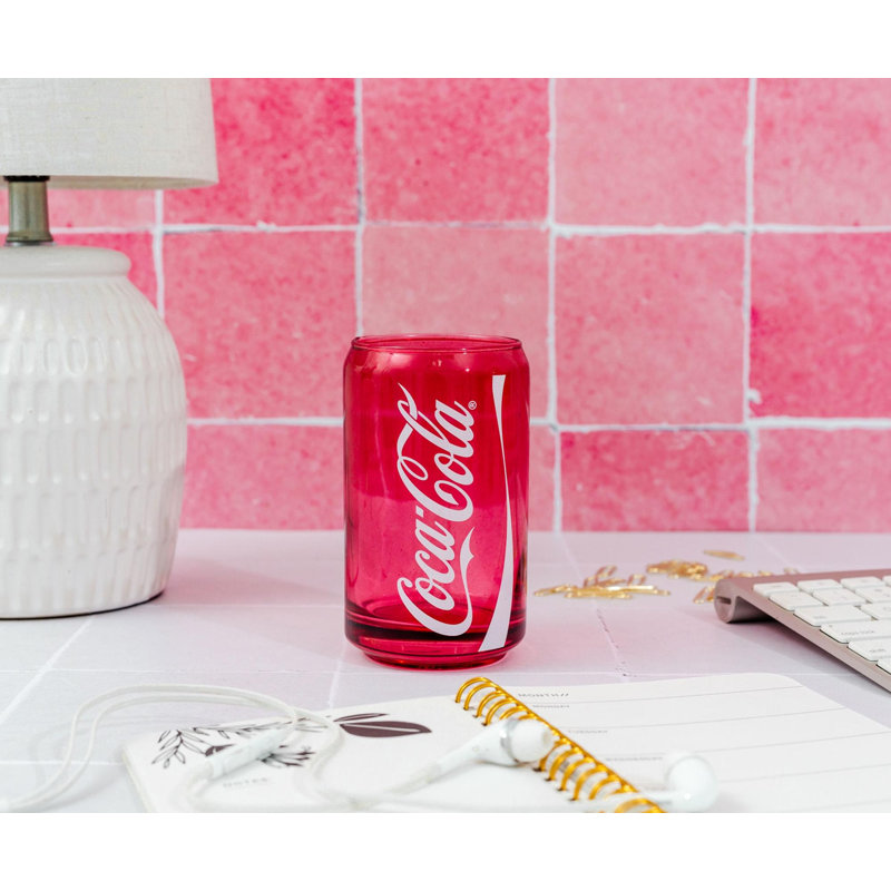 Tasse en verre rouge en forme de canette Coca-Cola | Peut contenir 10 onces