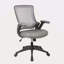 Chaise de bureau en filet à dossier moyen avec accoudoirs réglables en hauteur-1793252043