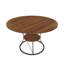 Table de salle à manger de 43 pouces pour 4 à 6 personnes, table de cuisine de ferme extensible avec tablette de rangement et base en métal, table en bois extensible de 43 à 59 pouces, grande table ronde pour la maison (sans chaises)