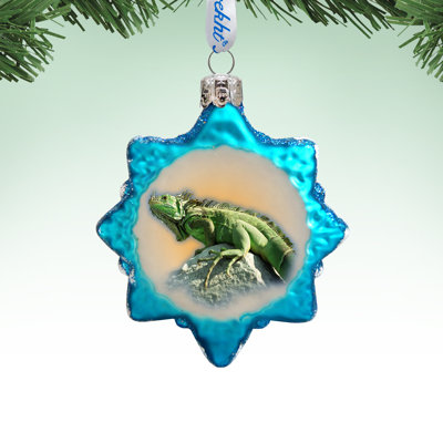 Ornement en forme de fêtes iguane souvenir