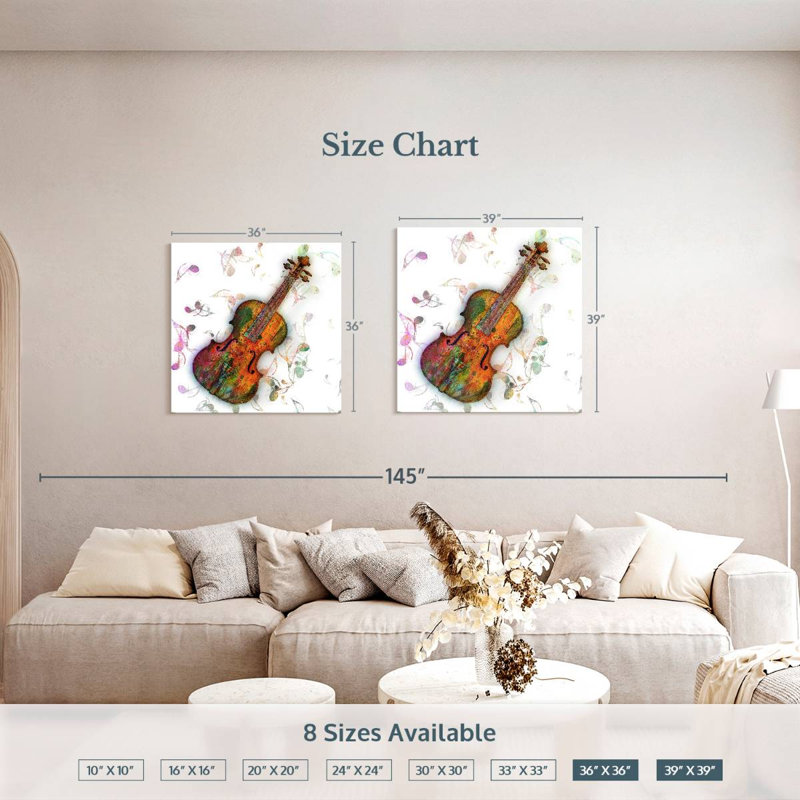 Violin Lessons, 39" H x 39" W