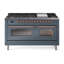 ILVE Nostalgie II 60 Dual Fuel Range, 9 Burners, Griddle-233756768-233757091