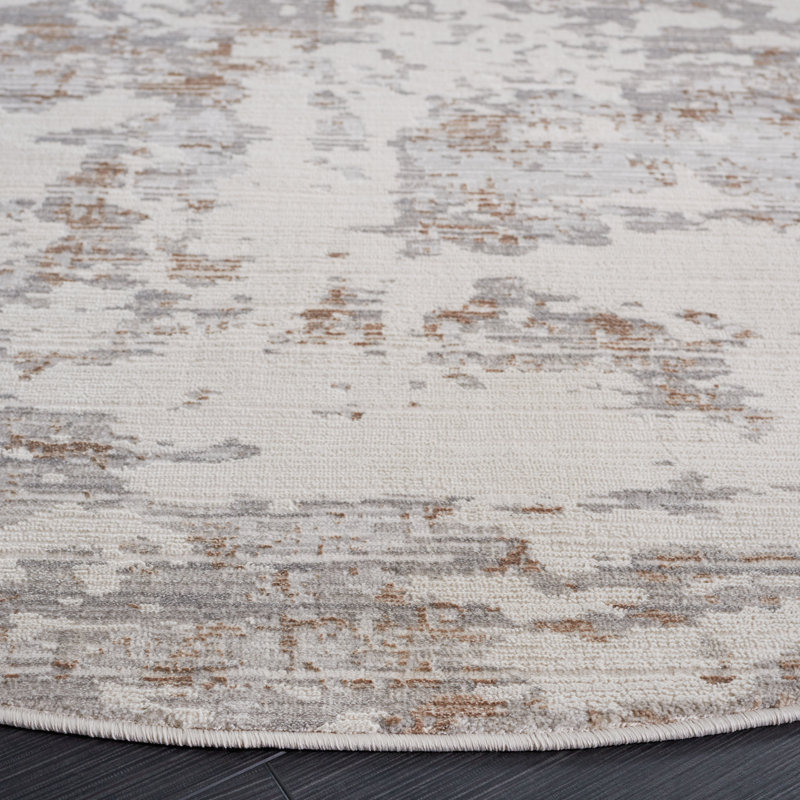Ancika Performance Abstract Rug, Round 6'7"