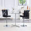 Ensemble de 2 chaises de bar vintage à texture crocodile avec fermoir en cristal, revêtement en cuir PVC de première qualité et mousse haute densité pour un confort et une durabilité supérieurs.-806395438-806395440