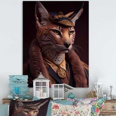 «Altha Stylish Cat in Fancy Fashion Design I», reproduction sur toile
