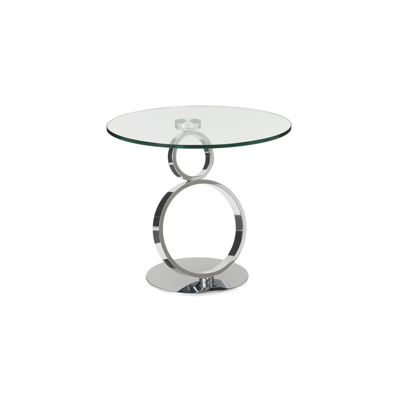 Aundrea Glass Side Table