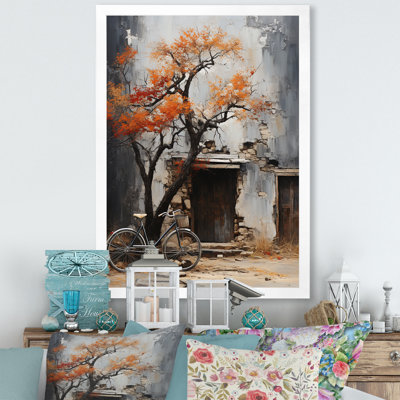 " Orange And Grey Midnight Bicycle "