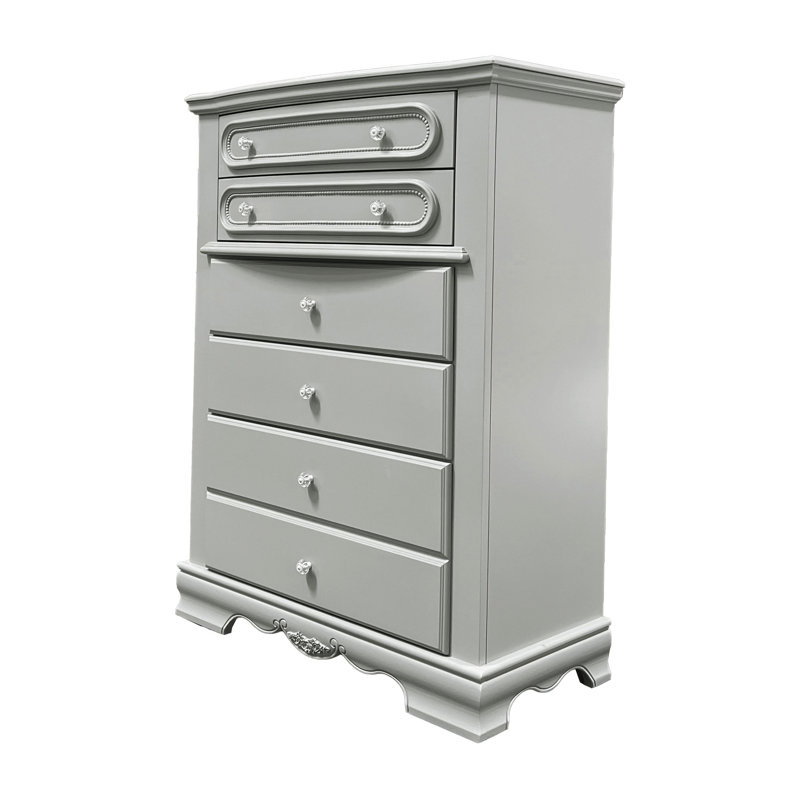 Commode grise à 5 tiroirs l 35,6 po Daymin