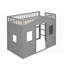 Lit mezzanine simple avec échelle - pin massif, sans sommier, longue durée-675398697-675398696