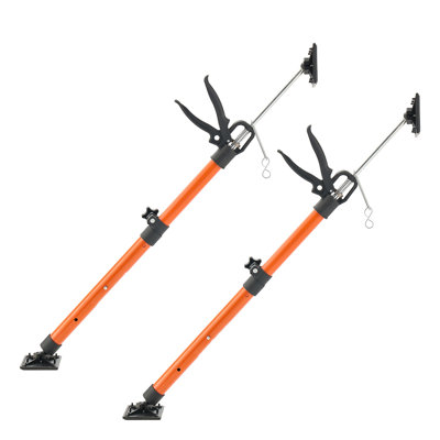 2-Pack Adjustable Cabinet Jack Support Pole - Heavy Duty Telescopic Drywall Lifter with Quick Release, 3rd Hand Helper for Kitchen Installation & Ceiling Repair