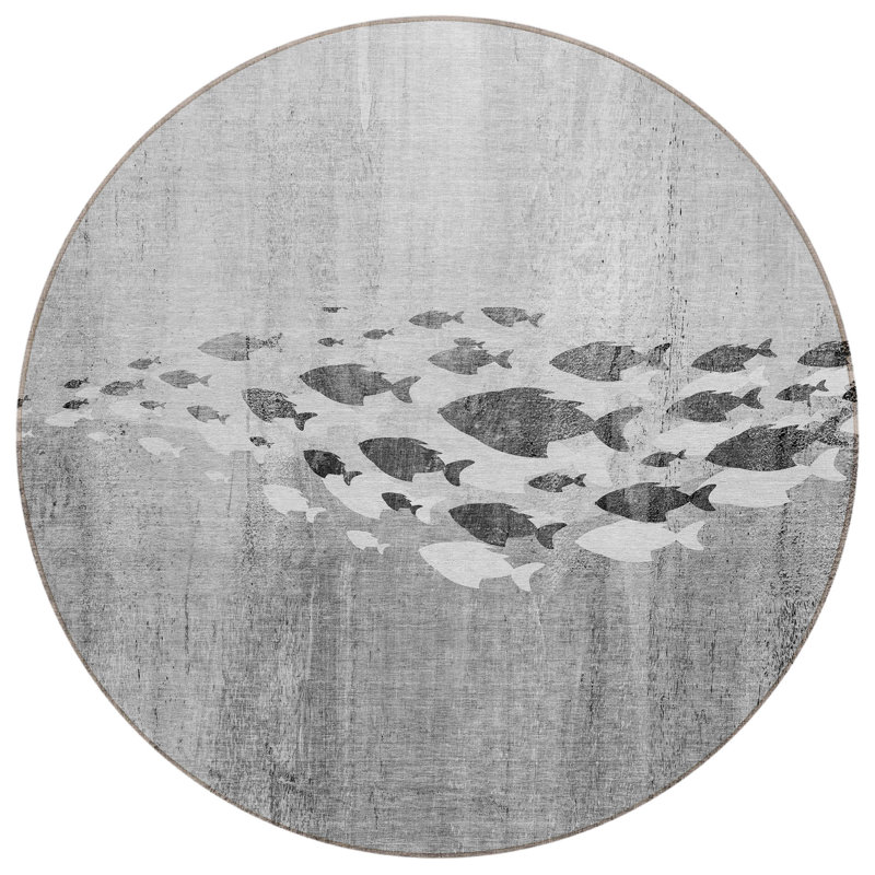 Loreen Animal Print Indoor / Outdoor Rug, Round 8'