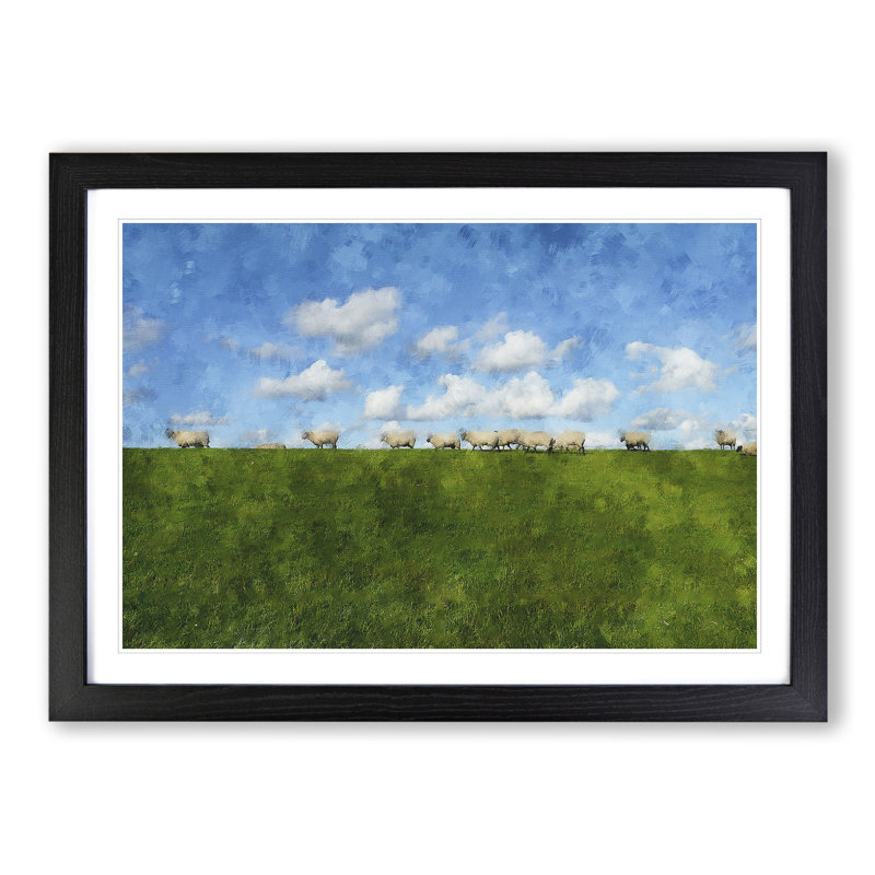Flock of Sheep Vol.4 - Framed Print, Black Framed, 27cm H x 36cm W x 2cm D