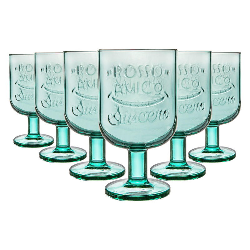 365 ml Drinking Glass, 6, Light Blue