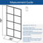 Panneau de douche simple opale Mirage MCOCOD l 36 po x H 76 po avec verre transparent 3/8 po (10 mm)
