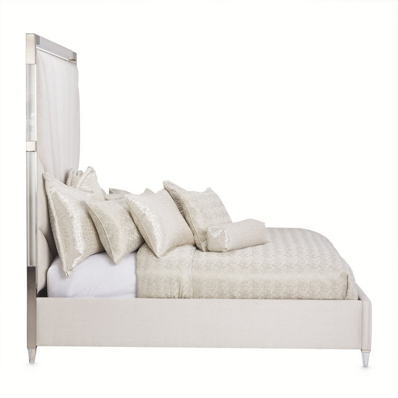 Penthouse Eastern King Tall Panel Bed - Ash Gray, King