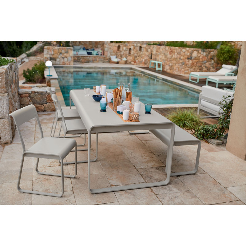 Bellevie Outdoor Dining Side Chair, Black Cherry