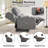 Manual Reclining Loveseat Sofa With Center Console, Storage & Cup Holders Overstuff Seat-1737490822