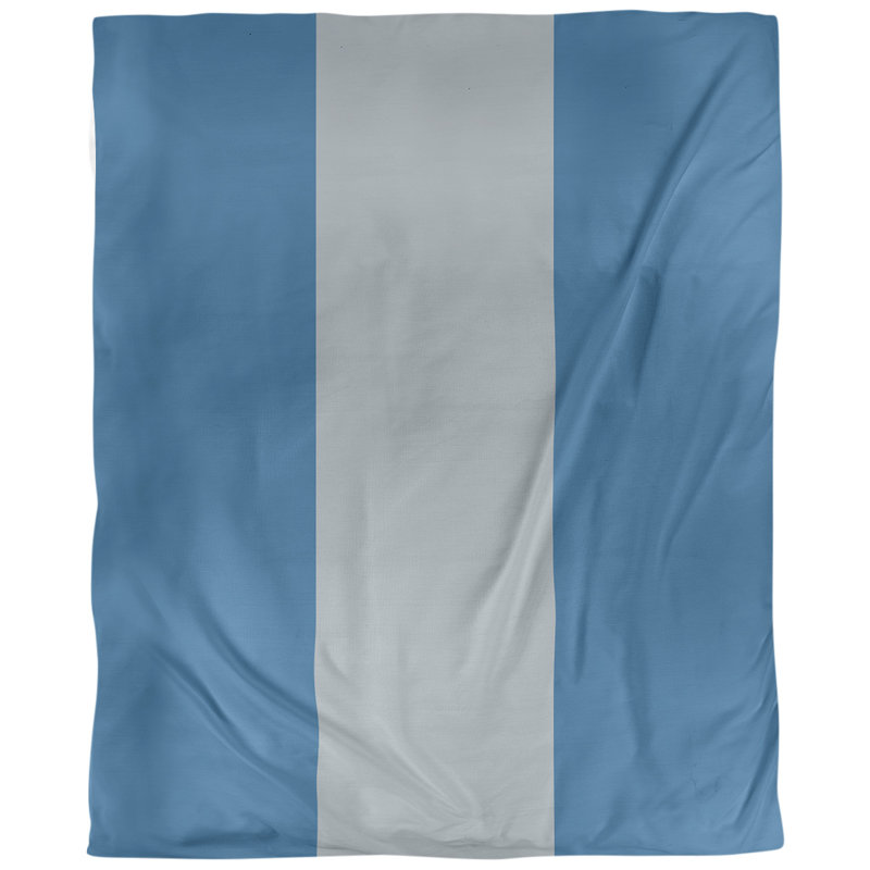  Housse de couette simple réversible, Polyester brossé, Housse de couette simple TG, Bleu / Argent